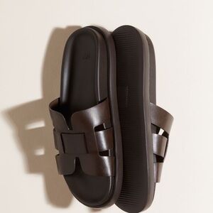 H&M dark brown sandals size 7